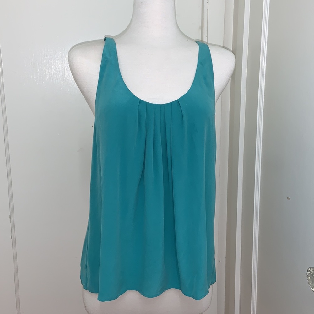 Joie Pleated Front 100% Silk Tank Top